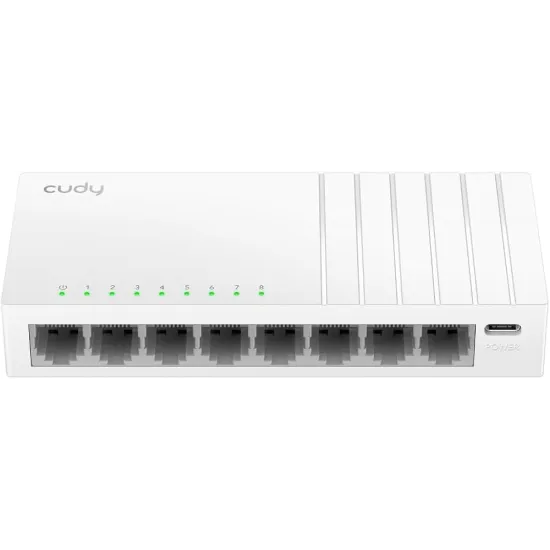 CUDY Switch GS108U, 8x 10/100/1000Mbps RJ45 ports, unmanaged, metal