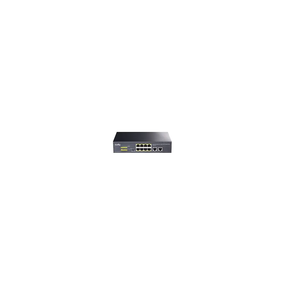 CUDY Switch FS1010P, 8x 10/100/1000Mbps RJ45 ports + 2x Uplink FE, 120W PoE, Metal