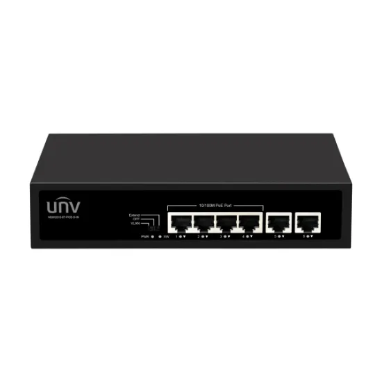 Uniview PoE switch NSW2010-6T-POE-S-IN, 6 portova, PoE, unmanaged, desktop
