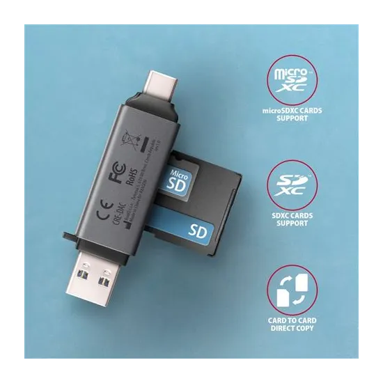AXAGON CRE-D4B čitač memorijskih kartica 4-slot SD/MicroSD/MS/M2