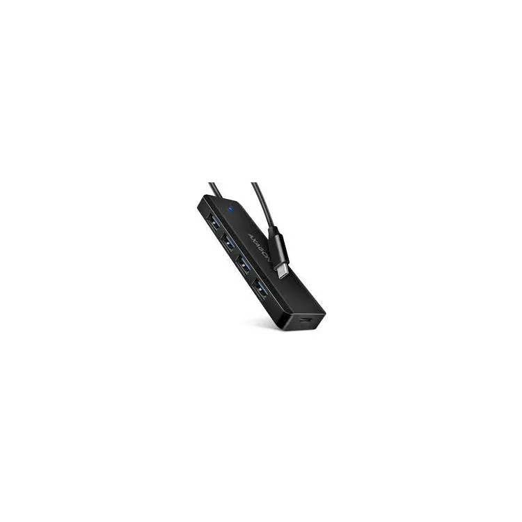 USB HUB 4 x USB 3.2 Gen1, USB-CM, 19cm, USB-C power IN, Axagon HUE-C1C