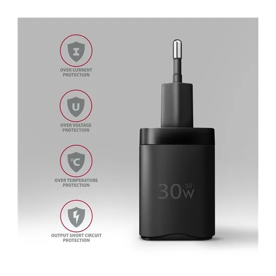 MOB Zidni punjač USB-C+USB-A, QC3.0, 5V/3A, ACU-PQ22, AXAGON