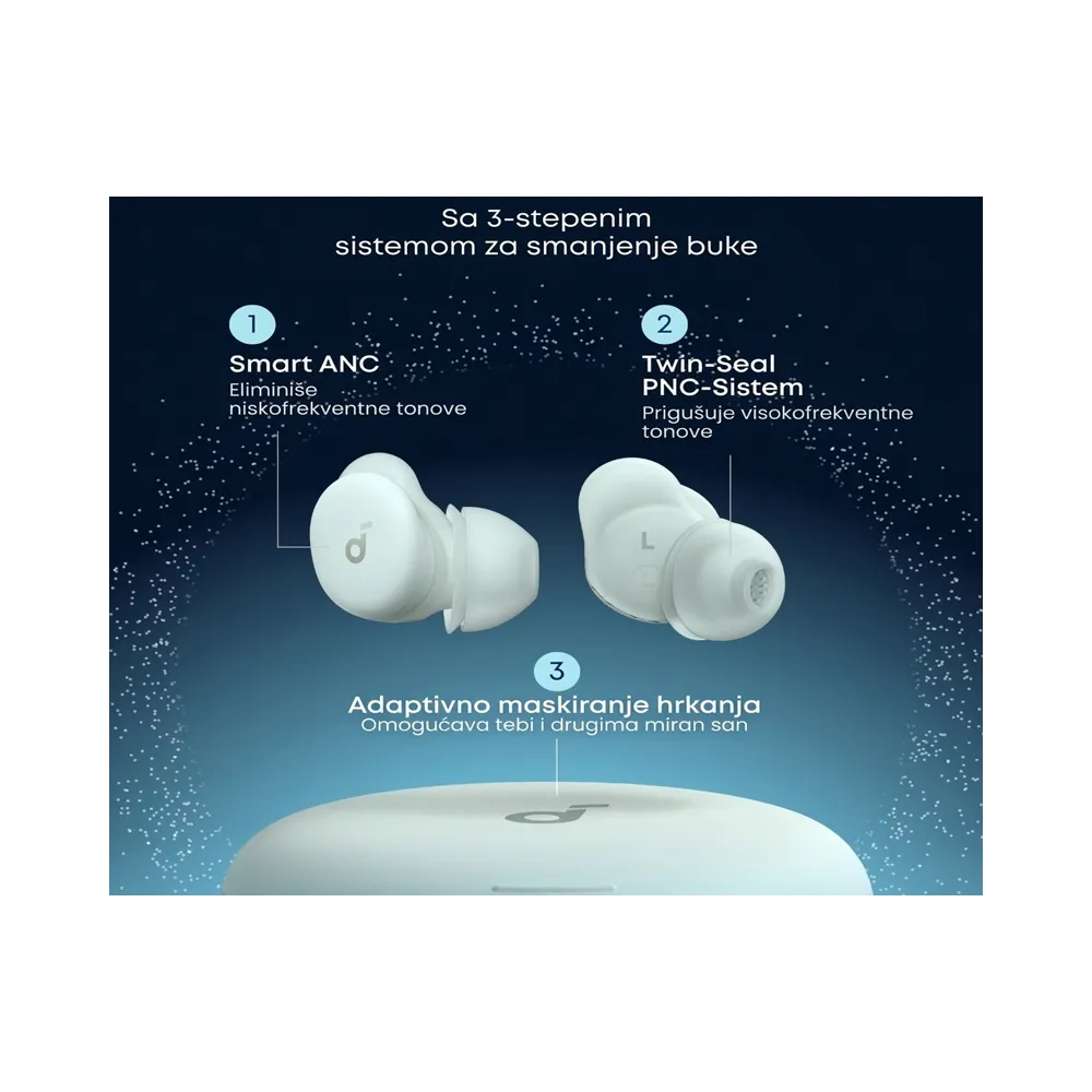 Soundcore Sleep A30 Noise Masking BT bežične bubice zelene