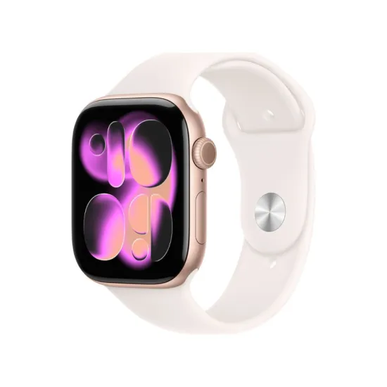 Watch S11 GPS 46mm Rose Gold Aluminium Case with Light Blush Sport Band - S/M (mev64rk/a)