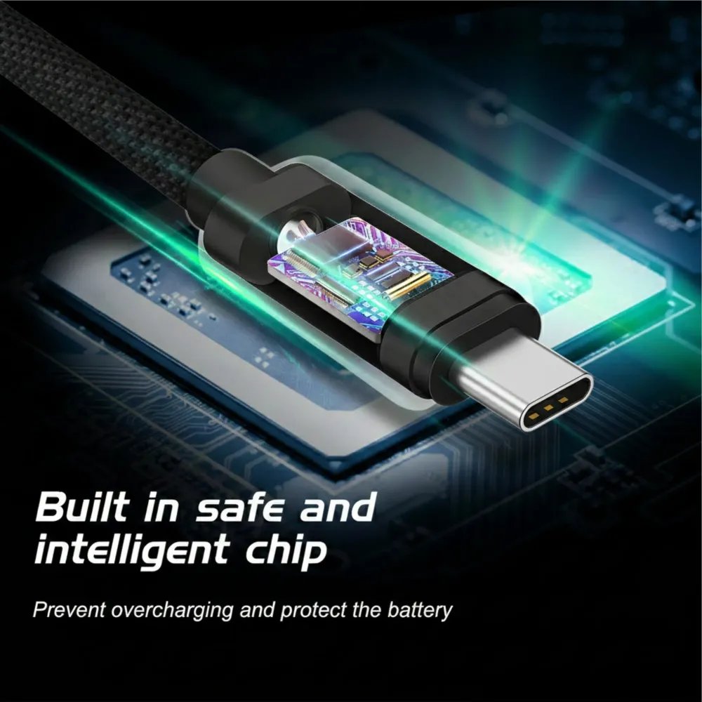 Swissten Data kabl Textile USB / USB-C 2m Black