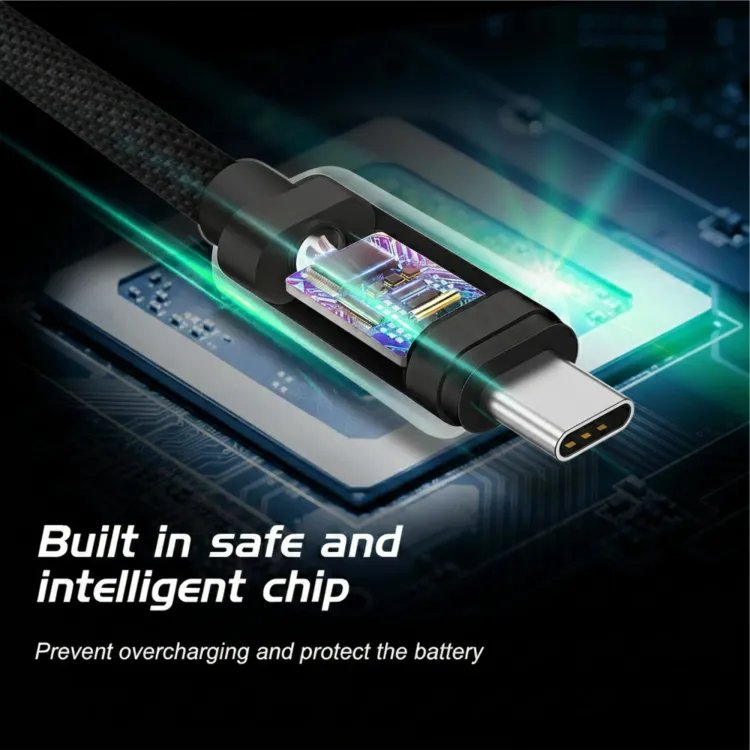 Swissten Data kabl Textile USB / USB-C 2m Black