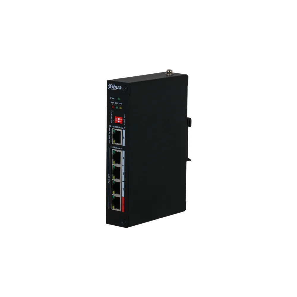 PFT1500 5-Port PoE Extender with 4-Port PoE Out and 1-Port PoE In