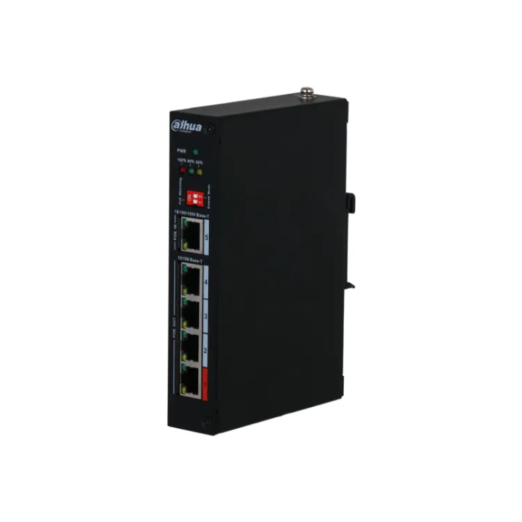 PFT1500 5-Port PoE Extender with 4-Port PoE Out and 1-Port PoE In
