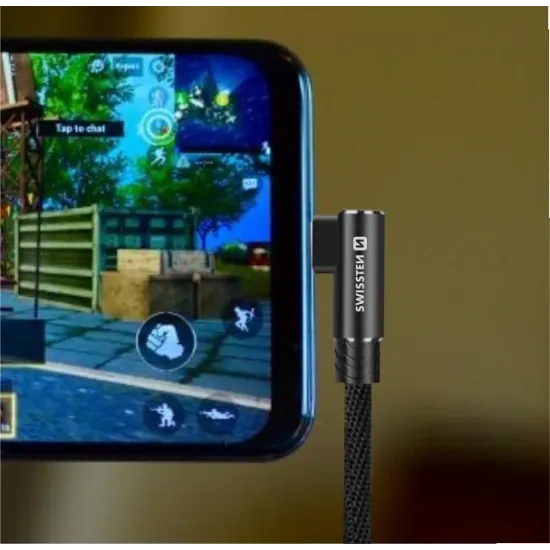 Swissten Kabl Arcade Gaming Type-C To Type-C 100W USB 1.2m - Black