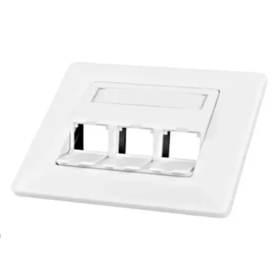 Schrack TOOLLESS LINE-Utičnica za 3 modula, kosa, 80x80mm