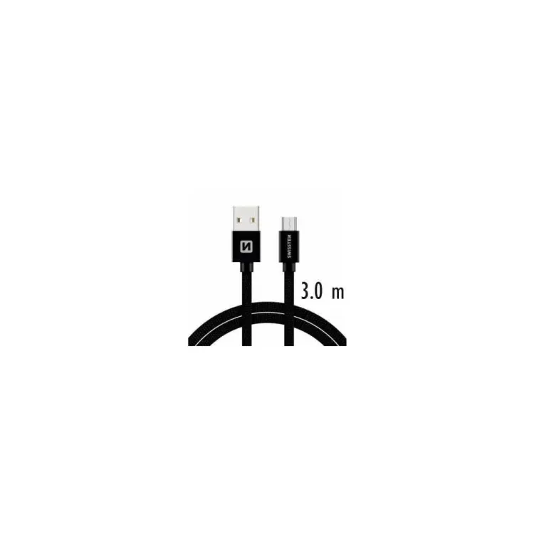 Swissten DATA CABLE TEXTILE USB / USB-C 3.0 M BLACK