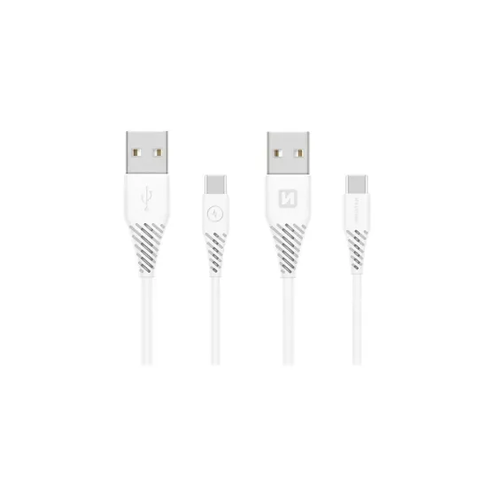 Swissten DATA CABLE USB / USB-C WHITE 1.5 M (9mm)
