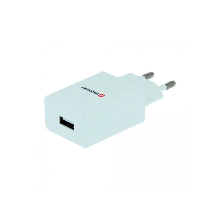 Swissten TRAVEL CHARGER SMART IC WITH 1x USB 1A POWER + DATA CABLE USB / LIGHTNING 1,2 M WHITE
