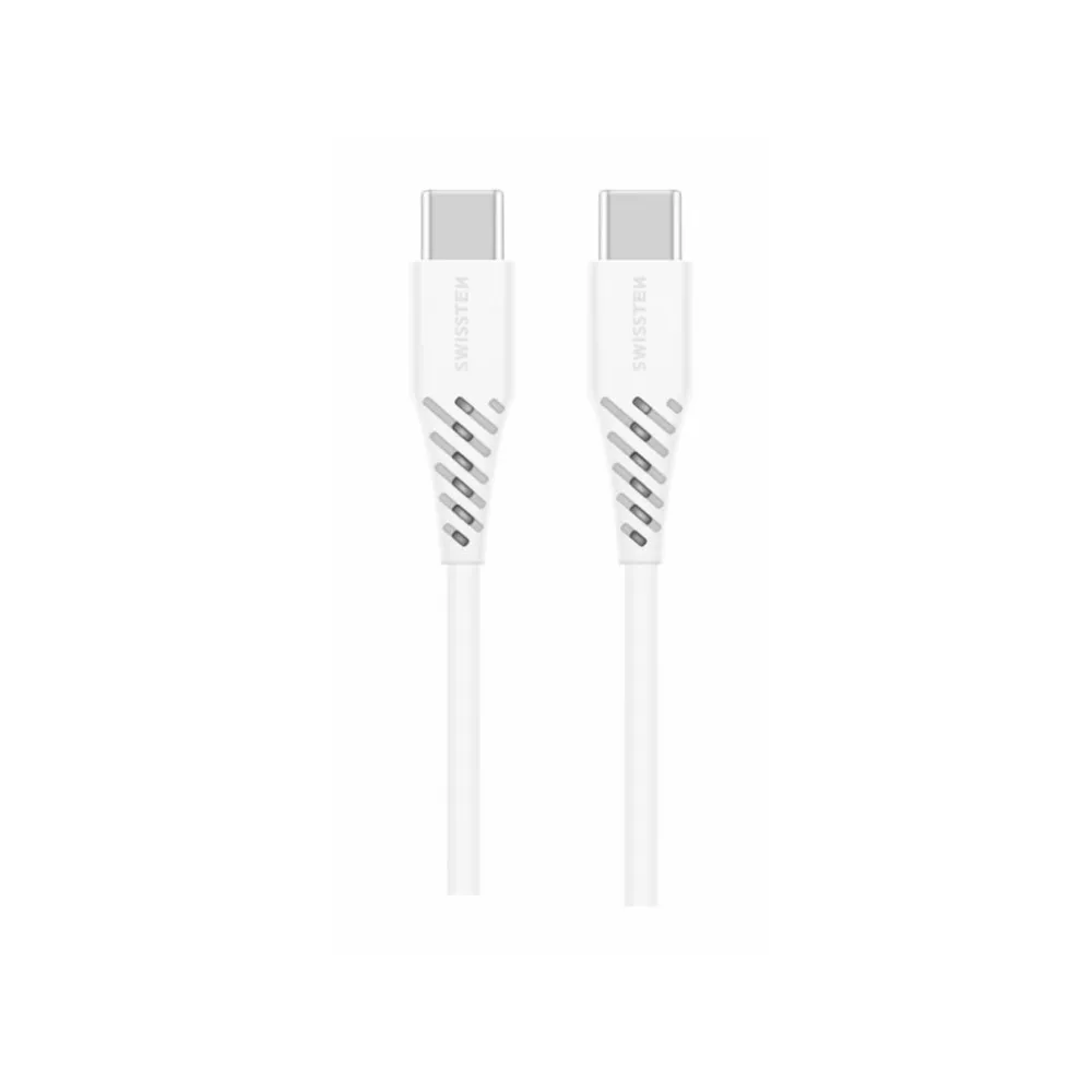 Swissten DATA CABLE TPE USB-C/USB-C POWER DELIVERY 5A (100W) 2,5 M WHITE