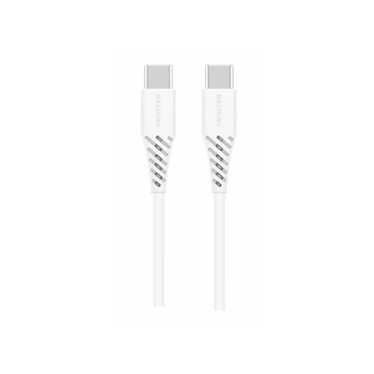 Swissten DATA CABLE TPE USB-C/USB-C POWER DELIVERY 5A (100W) 2,5 M WHITE