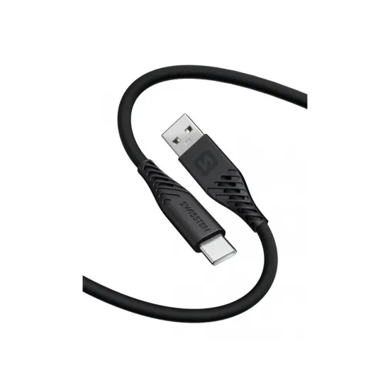 Swissten DATA CABLE SOFT SILICONE USB-C / USB-C 1.5 M 60W BLACK