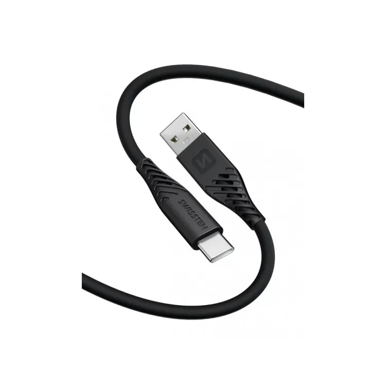 Swissten DATA CABLE SOFT SILICONE USB-C / USB-C 1.5 M 60W BLACK
