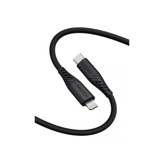 Swissten DATA CABLE SOFT SILICONE USB-C / LIGHTNING 1.5 M 30W BLACK