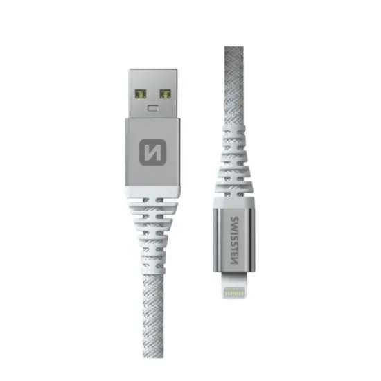 Swissten DATA CABLE KEVLAR USB / LIGHTNING 1.5 M WHITE