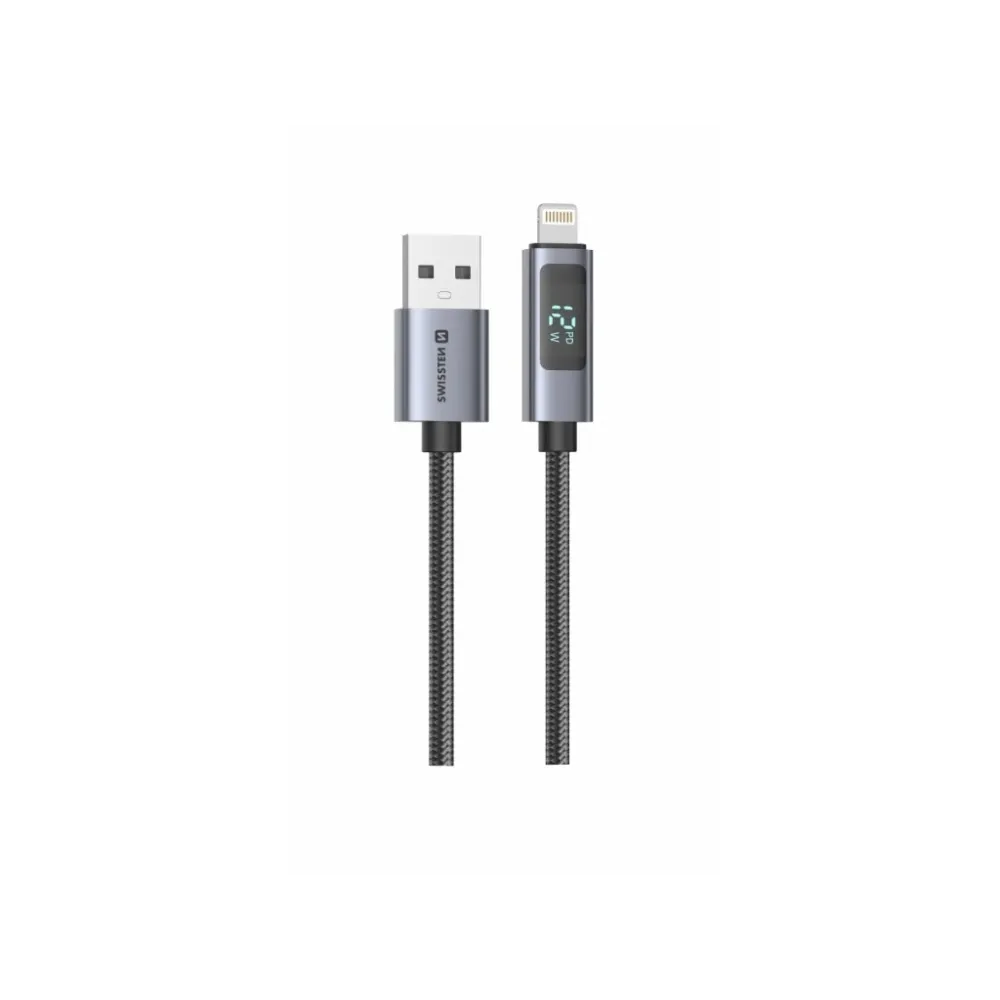 Swissten LCD CABLE USB-A / LIGHTNING 1,5 M