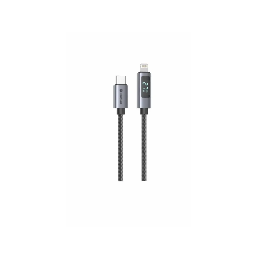 Swissten LCD CABLE USB-C / LIGHTNING 1 M