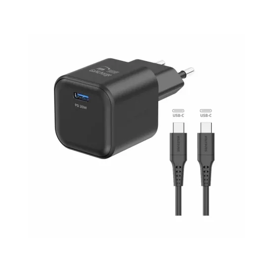 Swissten TRAVEL CHARGER EDGE GaN 1x USB-C 20W BLACK