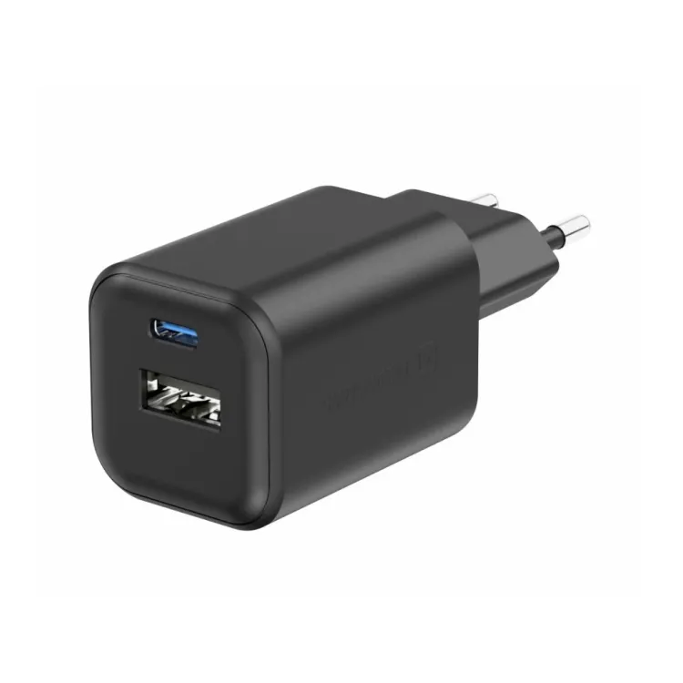 Swissten TRAVEL CHARGER EDGE GaN 1x USB-C PD 35W + 1x USB-A 18W QC BLACK