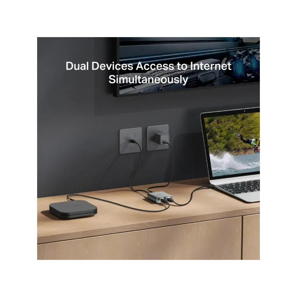 TP-LINK EH210 1 to 2 Gigabit Ethernet Splitter, Aluminum Alloy Case