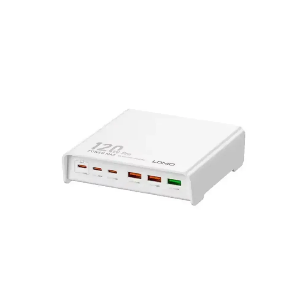 LDNIO Q605 120W 3* USB + 3* TIP C BIJELI