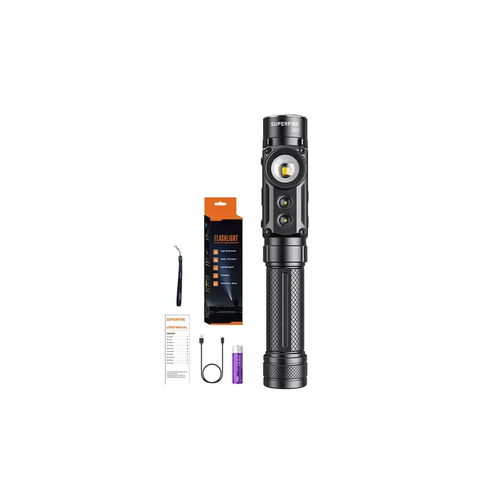 Superfire J05 Flashlight Full Set