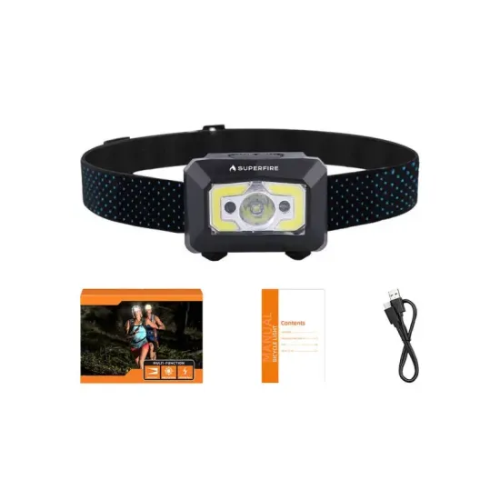 Superfire X30 LED headlamp black