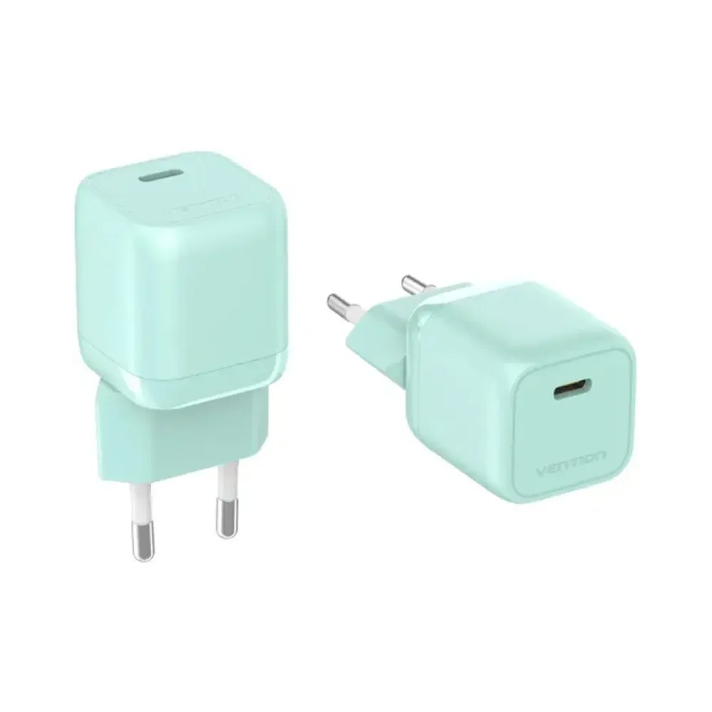 Vention 1-port USB-C GaN Charger(30W) Green