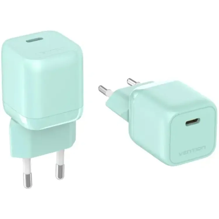 Vention 1-port USB-C GaN Charger(30W) Green