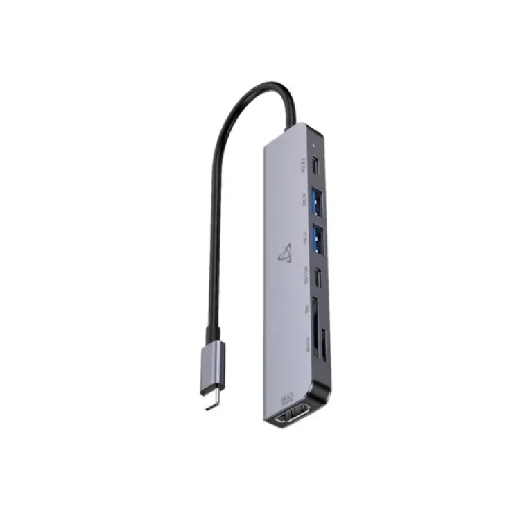 SBOX HUB 7u1 h-999 usb-c
