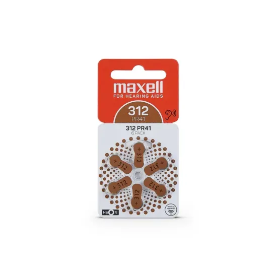 Maxell Battery PR41 312 1/6