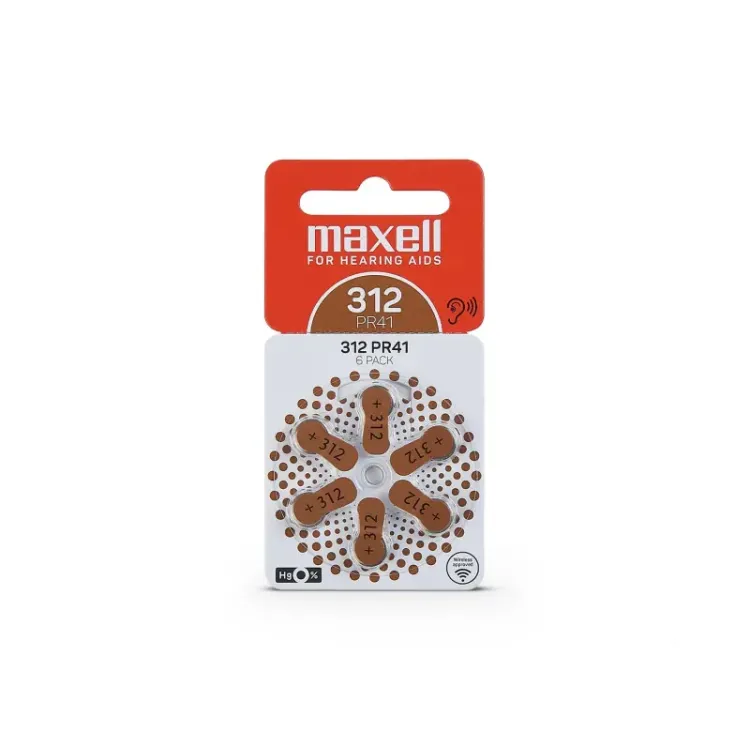 Maxell Battery PR41 312 1/6