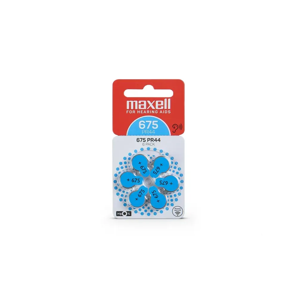 Maxell Battery PR44 675 1/6