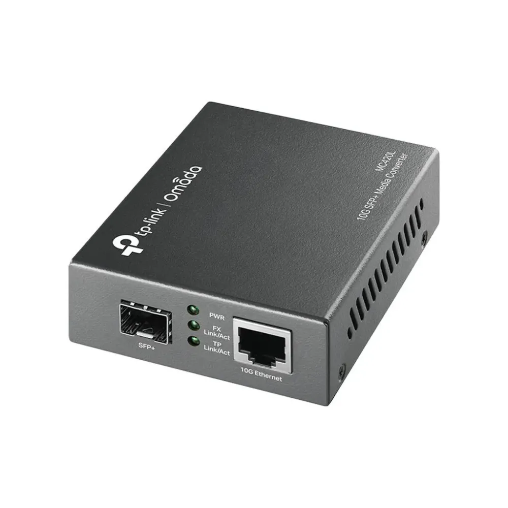 TP-LINK MC420L Omada 10G Multi-Gigabit SFP Media Converter, 1 1G/2.5G/5G/10Gbps RJ45 port, 1x SFP