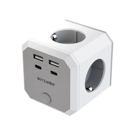 BlitzWolf BW-EC2 Power Cube 8-u-1 (4x AC / 2x USB-A / 2x USB-C)