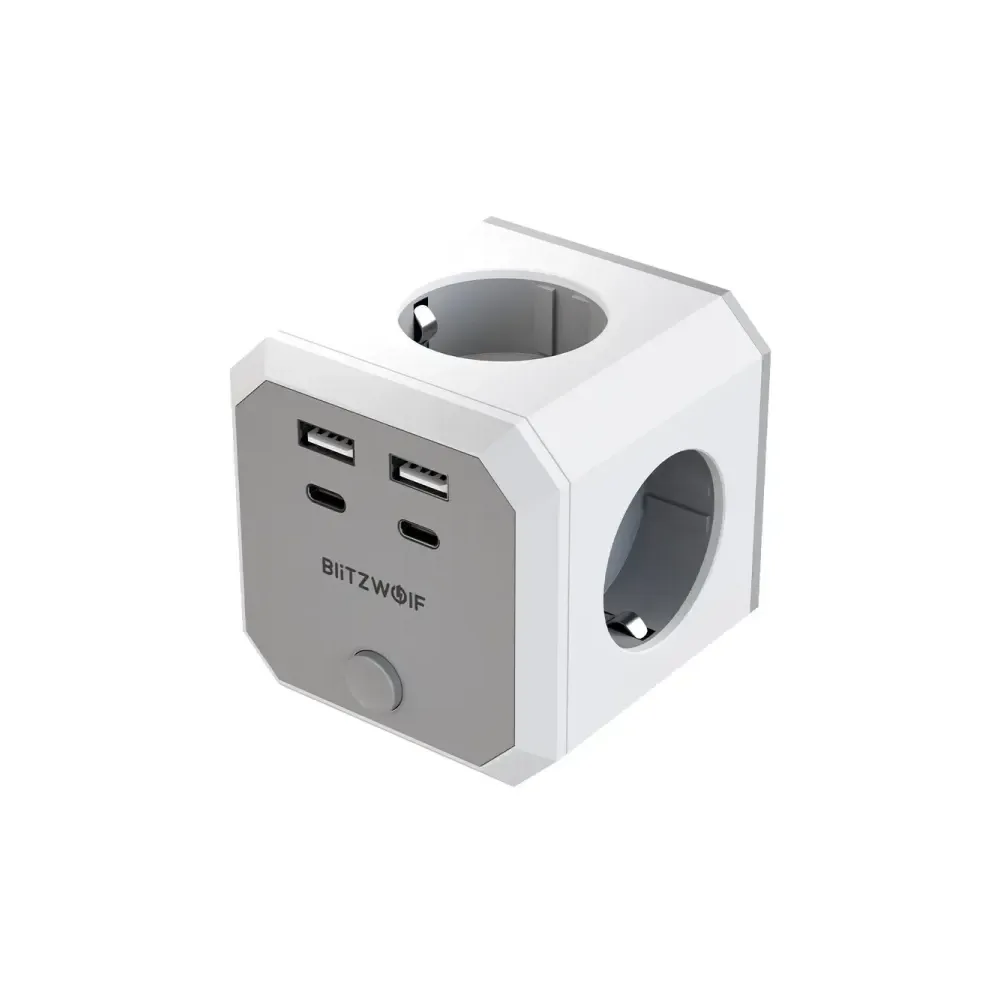 BlitzWolf BW-EC2 Power Cube 8-u-1 (4x AC / 2x USB-A / 2x USB-C)