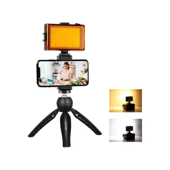 Puluz komplet za snimanje tronožac + LED lampa + kopca za telefon