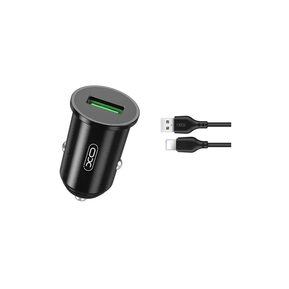 XO TZ12 Car charger 18W Lightning 1M