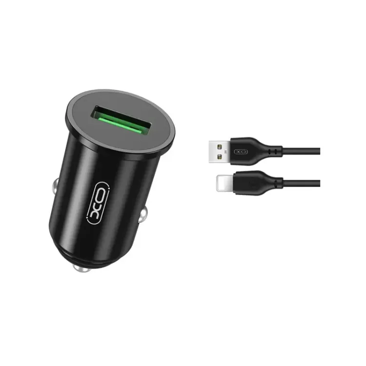 XO TZ12 Car charger 18W Lightning 1M