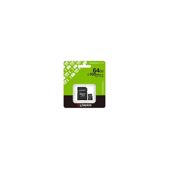 64GB MicroSDHC Class10, Canvas Select, UHS-I, U1/U3, video class 10/30, With Android A1, up to 100MB/s read with SD adapters