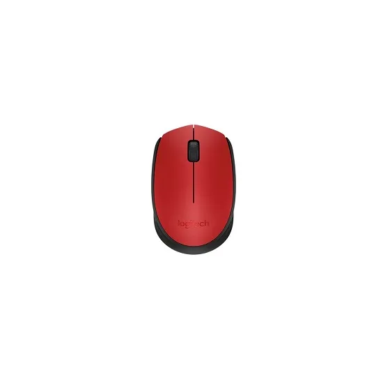 M171 NEW! Wireless Mouse, 1000 dpi, nano receiver, 10 m range, 1 x AA, 1 year battery life, Red