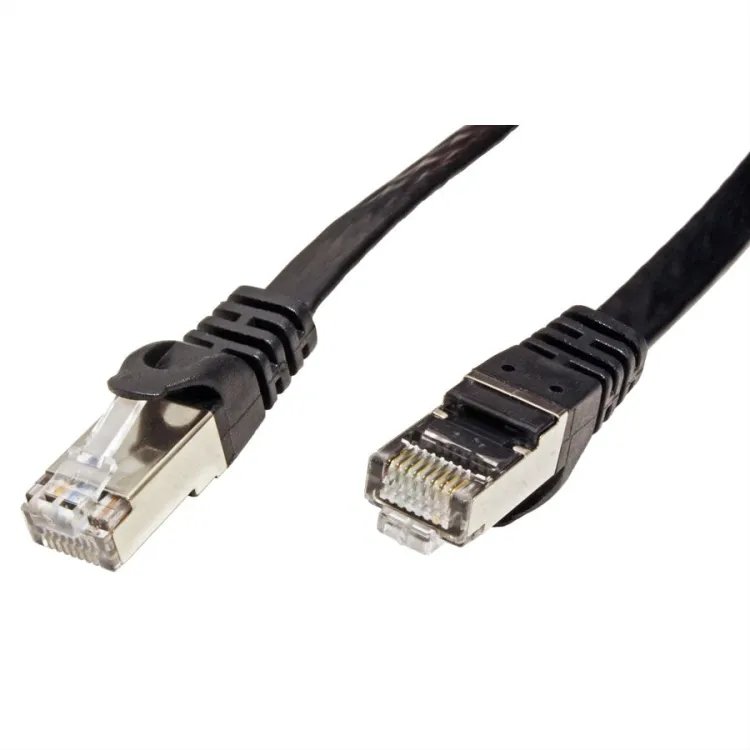 VALUE Cat.6 (Class E) FTP kabl, U/FTP,extra-flat 1m, crni
