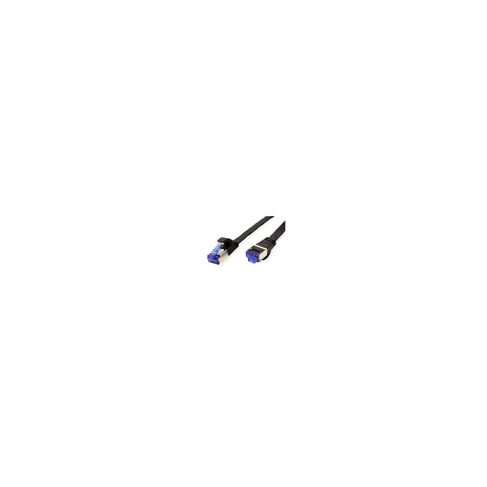 VALUE Cat.6A (Class EA) FTP kabl, U/FTP, extra-flat 2m, crni