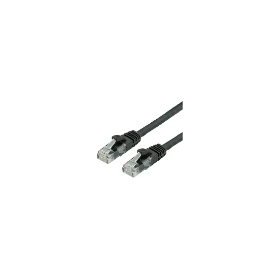 VALUE Cat.6 (Class E) UTP kabl, U/UTP, halogen-free, LS0H, 1.5m, crni