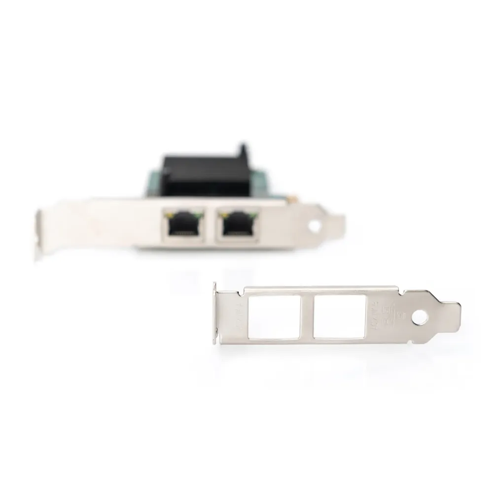 Digitus Mrežna kartica PCIe, 2x Gigabit Ethernet (1Gbps), PCI-Express x1, RJ-45, low-profile bracket, internal