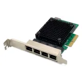 Digitus Mrežna kartica PCIe, 4x 2.5 Gigabit Ethernet (2.5Gbps), PCI-Express x4, RJ-45, internal
